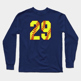 Fastpitch Softball Number 29 #29 Softball Shirt Jersey Uniform Favorite Player Biggest Fan Long Sleeve T-Shirt